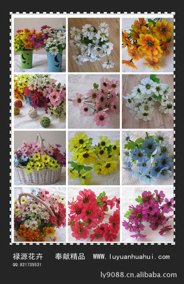 精致仿真花卉——18頭小櫻花與千年菊 美化生活的不二之選